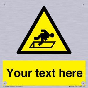 Custom Warning Hatch Sign